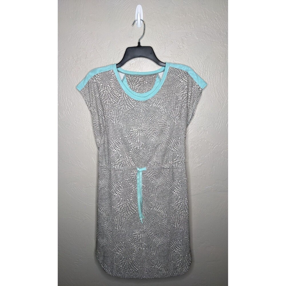 Title Nine Womens XSmall Blue Gray Pebble Nimblene Cinch Waist Vented Dress